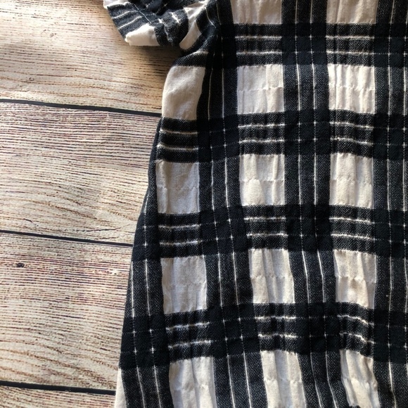 NWT Madewell Button Back Tie Front Plaid Shirt - Picture 4 of 7